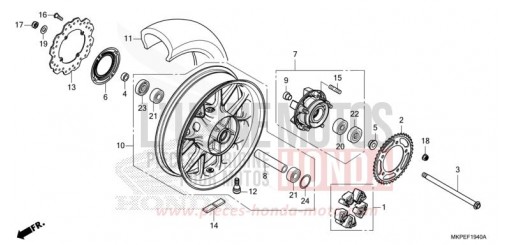 ROUE ARRIERE CB500FAK de 2019